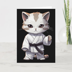 Karate Cute Kitten Martial Arts Kitty For Cat Love Card