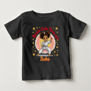 Karate Cutie Birthday Girl Celebration Martial Art Baby T-Shirt