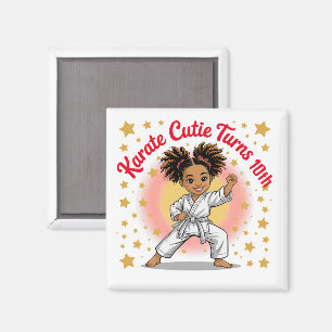 Karate Cutie Birthday Girl Celebration Martial Art Magnet