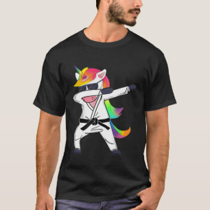 Karate - Dabbing Unicorn  Karate Jiu Jitsu Taekwon T-Shirt