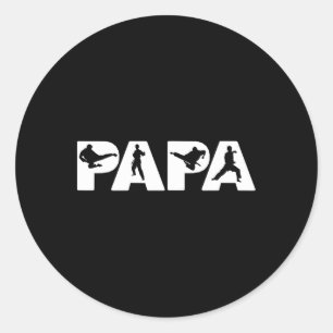 Karate Dad Funny Dad Karate Dad Gift Classic Round Sticker
