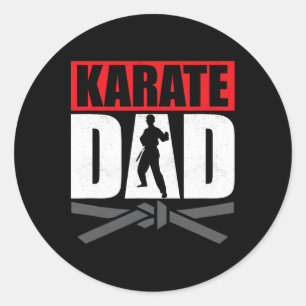 Karate Dad Karateka Self Defence Fighter  Classic Round Sticker