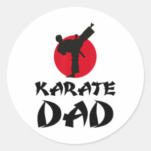 Karate Dad Martial Arts Classic Round Sticker