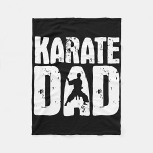 Karate Dad - Martial Arts Coach Karateka Taekwondo Fleece Blanket