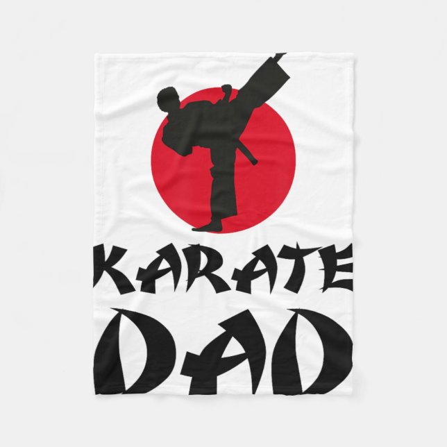 Karate Dad Martial Arts  Fleece Blanket (Front)
