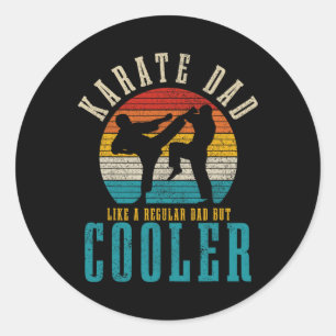 Karate Dad Martial Arts Funny Vintage Martial Arts Classic Round Sticker