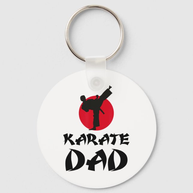 Karate Dad Martial Arts  Key Ring (Front)
