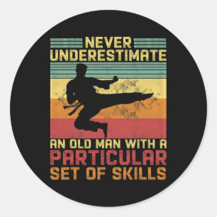 Karate Dad Martial Arts Retirement Karate Classic Round Sticker