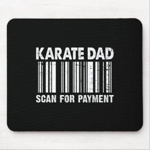 Karate Dad Scan For Payment Rcode Father's Day Mouse Mat