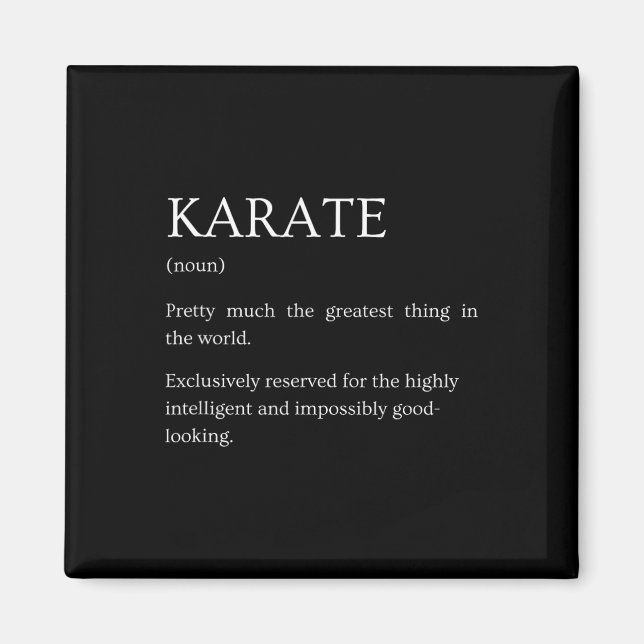 Karate Definition - Funny Sarcastic Karate Explana Magnet (Front)