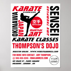 Karate Design, Karate Class Advertising Poster