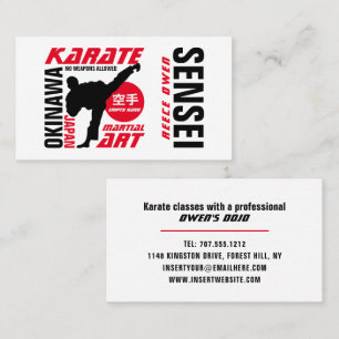 Karate Design, Sensei Business Card