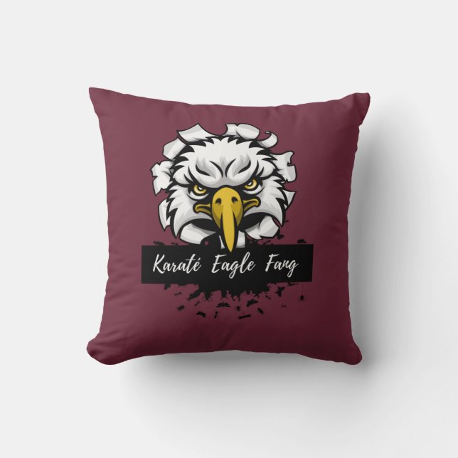 Karaté Eagle Fang T-Shirt Ceramic Ornament Cushion (Front)