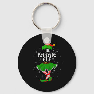 Karate Elf Christmas Family Girls Women Elf Squad Key Ring