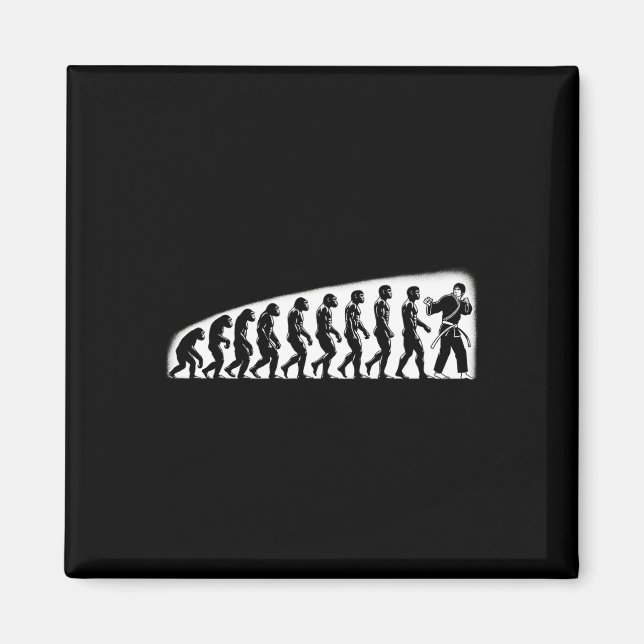 Karate Evolution Mma Kickboxing Muay Thai Jiu Jits Magnet (Front)