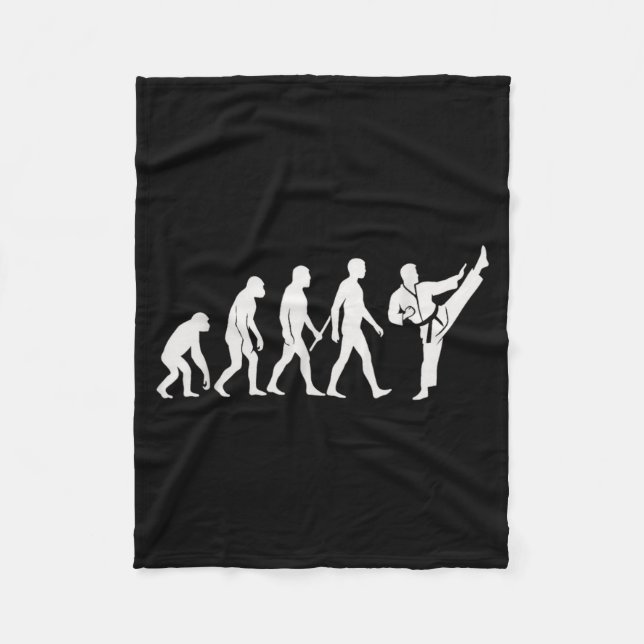 Karate Evolution MMA Kickboxing Muay Thai Martial Fleece Blanket (Front)