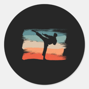Karate Fan Article Martial Arts Accessories Traini Classic Round Sticker