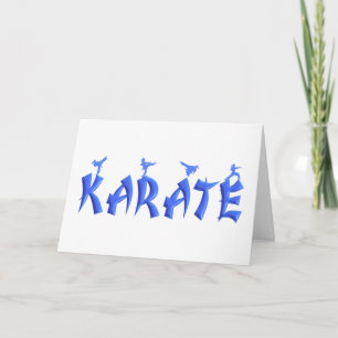 Karate Female Silhouettes Card