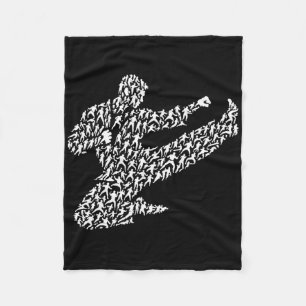 Karate Fighter And Kung Fu  Fleece Blanket