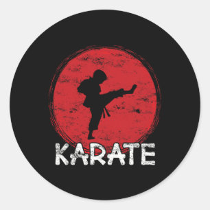 Karate Fighter Boy - Japan - Child Does Karate Kic Classic Round Sticker