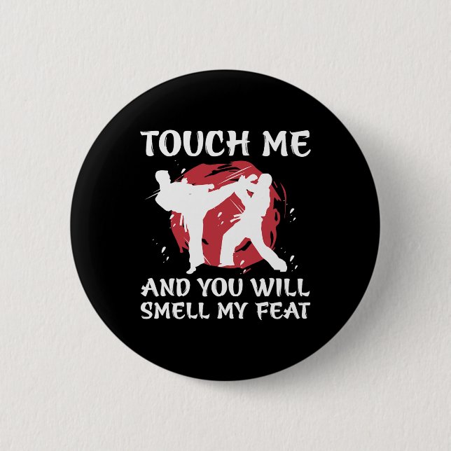 Karate Fighter Boy Youth Men Japanese Martial Arts 6 Cm Round Badge (Front)