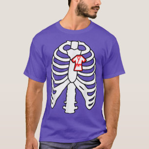Karate Fighter Funny Skeleton Rib Cage I Love Kara T-Shirt
