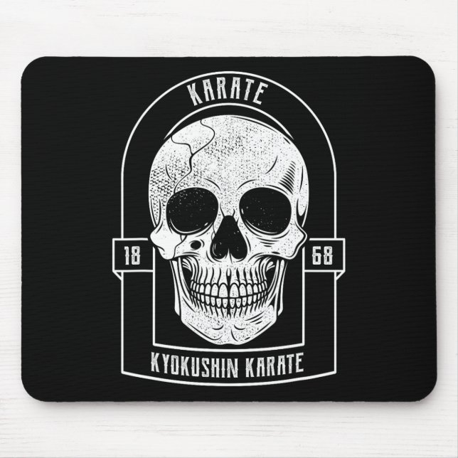 Karate Fighter Skeleton Japan Martial Arts  Mouse Mat (Front)