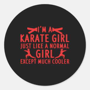 Karate For Taekwondo Karate Black Belt Classic Round Sticker