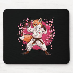 Karate Fox Motif Taekwondo Jiu-jitsu Mma Kickboxin Mouse Mat