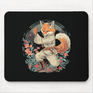 Karate Fox Motif Taekwondo Jiu-jitsu Mma Kickboxin Mouse Mat