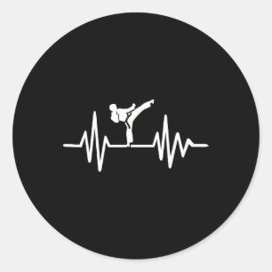 Karate Frequency Classic Round Sticker
