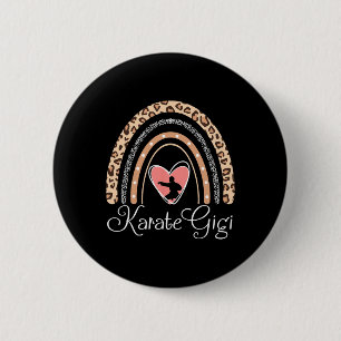 Karate Gigi Boho Rainbow Funny Karate Gigi  6 Cm Round Badge