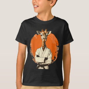 Karate Giraffe Motif Taekwondo Jiu-Jitsu Mma T-Shirt