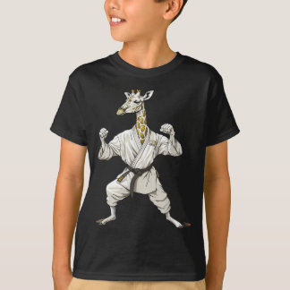 Karate Giraffe Motif Taekwondo Jiu-Jitsu Mma T-Shirt