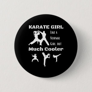 Karate Girl 3  6 Cm Round Badge