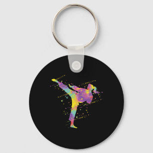 Karate Girl 4 Key Ring