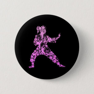Karate Girl 6 Cm Round Badge