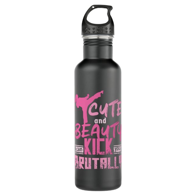 Karate Girl 710 Ml Water Bottle (Front)