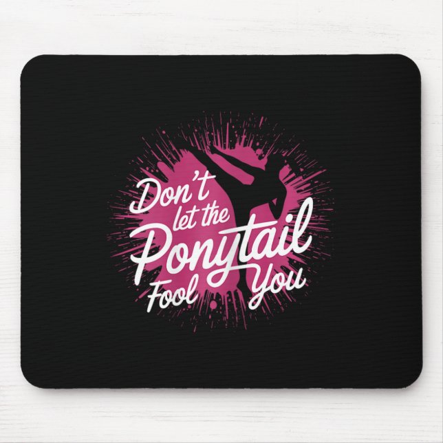 Karate Girl Confidence With Kick  Mouse Mat (Front)