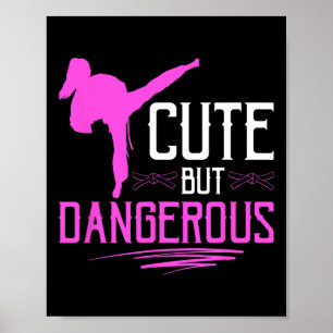 Karate Girl Cute But Dangerous Martial Arts Karate Poster