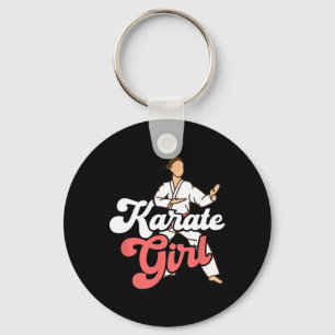 Karate Girl Fighter Self Defence Karateka Key Ring