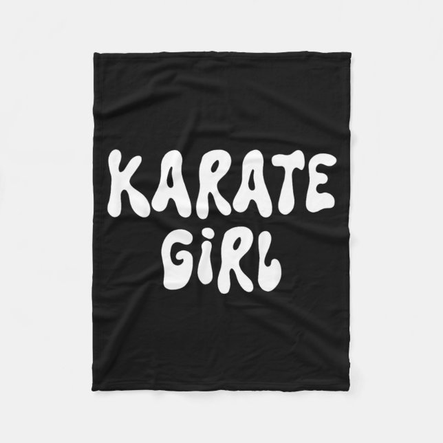 Karate Girl Fleece Blanket (Front)