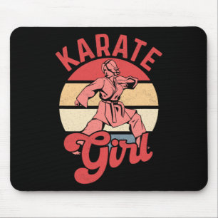 Karate Girl Karateka Self Defence Fighter Mouse Mat