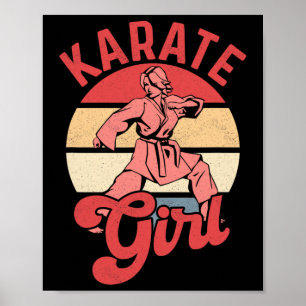Karate Girl Karateka Self Defence Fighter Poster