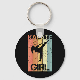 Karate Girl Key Ring