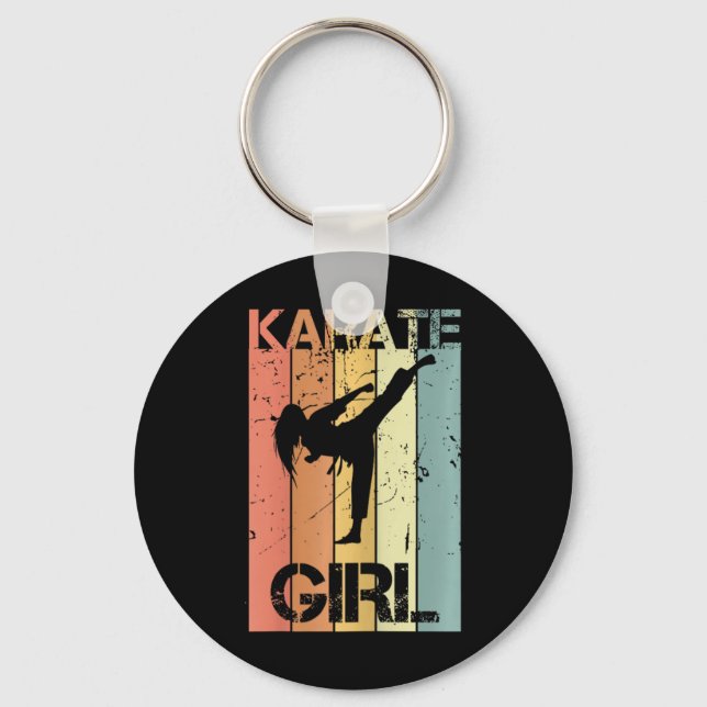 Karate Girl  Key Ring (Front)