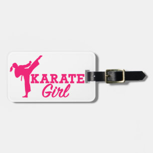 Karate girl luggage tag