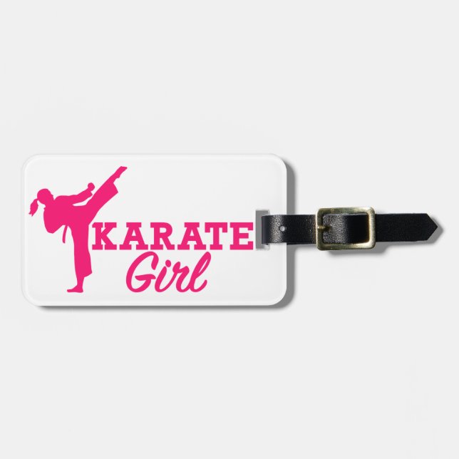 Karate girl luggage tag (Front Horizontal)
