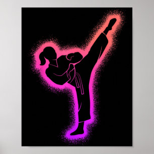 Karate Girl Martial Arts Kids Women Girls Poster