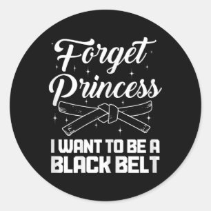 Karate Girl Martial Arts Mma Jiu Jitsu Kick Boxing Classic Round Sticker